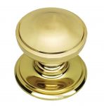 Victorian Polished Brass Centre Pull Door Knob (PB16)